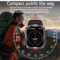 Explore the cutting-edge Huawei Xiaomi Military GPS Smart Watch with flashlight, compass, waterproof design, Bluetooth calls, and advanced fitness tracking features